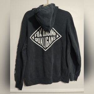 Vintage Fox Racing X Dualigans Hoodie Size Large Skater Grunge Streetwear